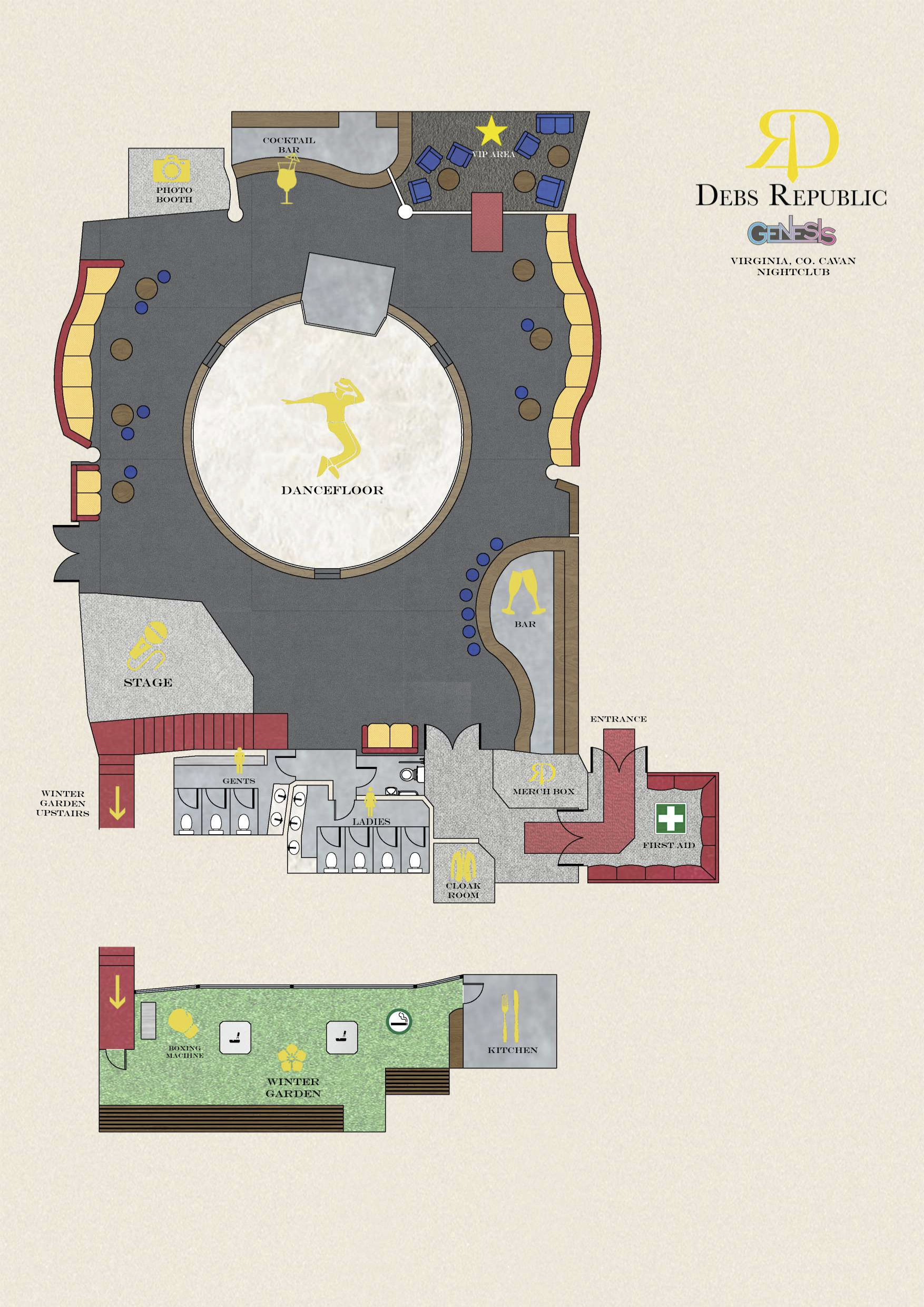 Genesis Nightclub Map
