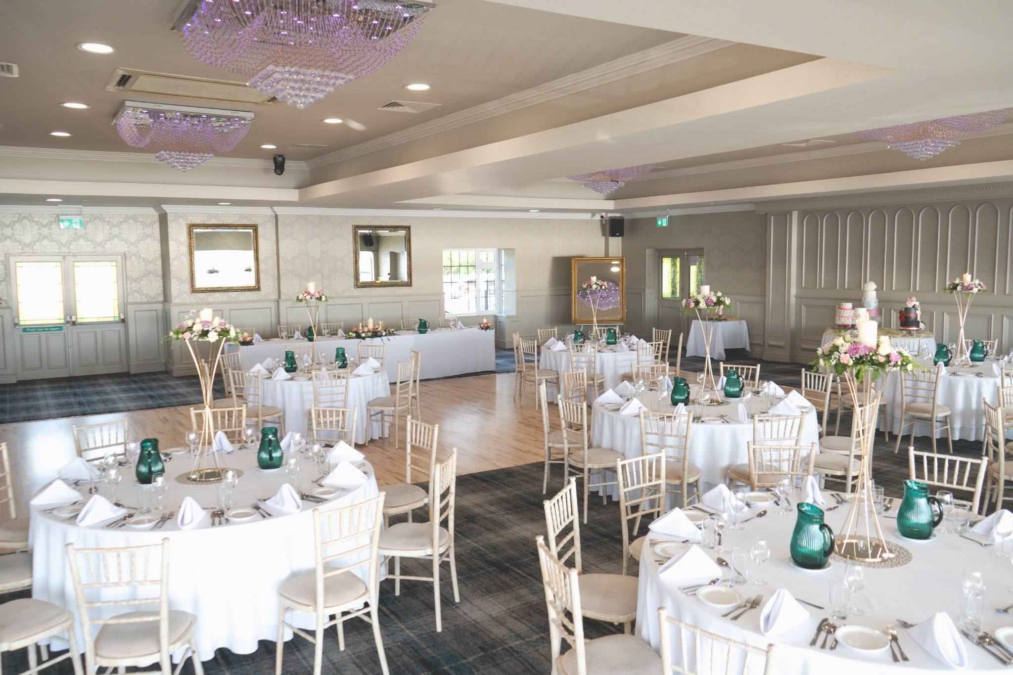 Wedding reception room at The Lakeside Manor, Virginia, County Cavan